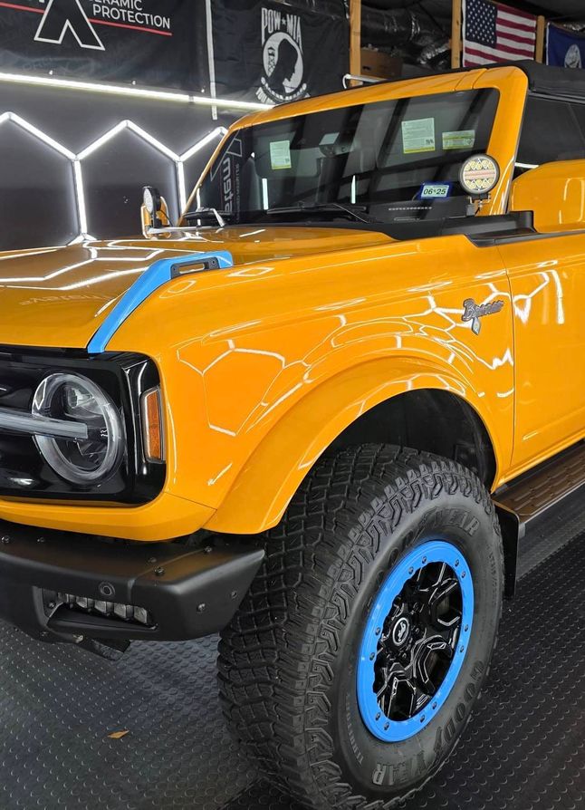 Interior leather seats of green car