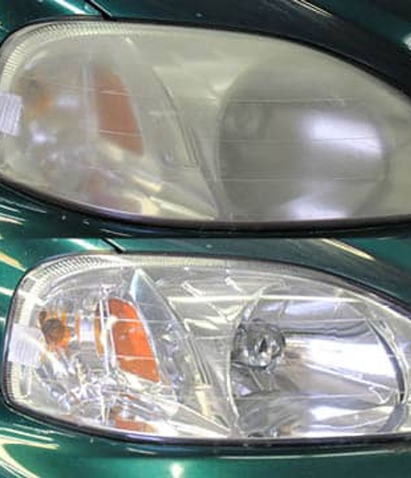 Restored car headlight